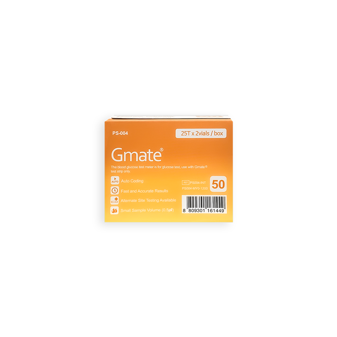 Gmate® Blood Glucose Test Strips – 50 Self-Monitoring Blood Sugar Test Strips