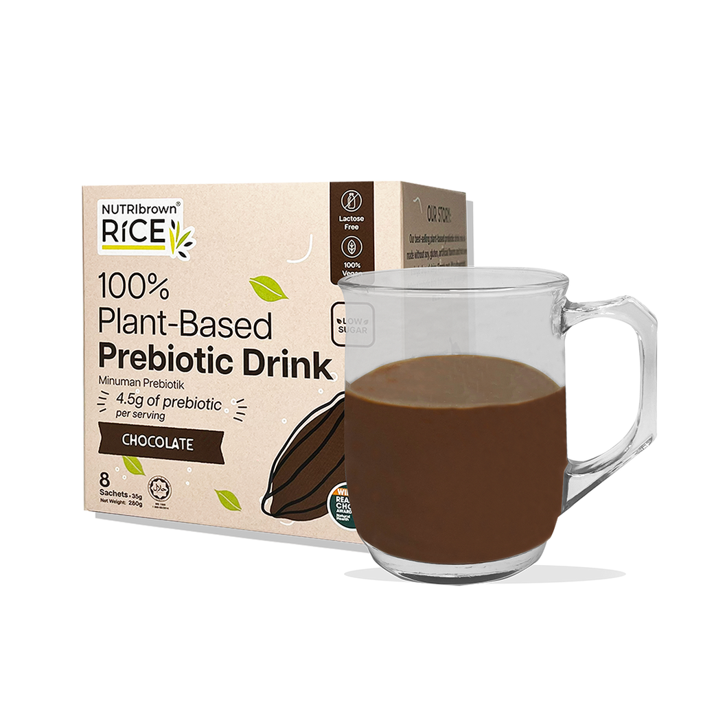 NutriBrown Rice 100% Plant-Based Prebiotic Drink – Chocolate | 4.5g Prebiotic