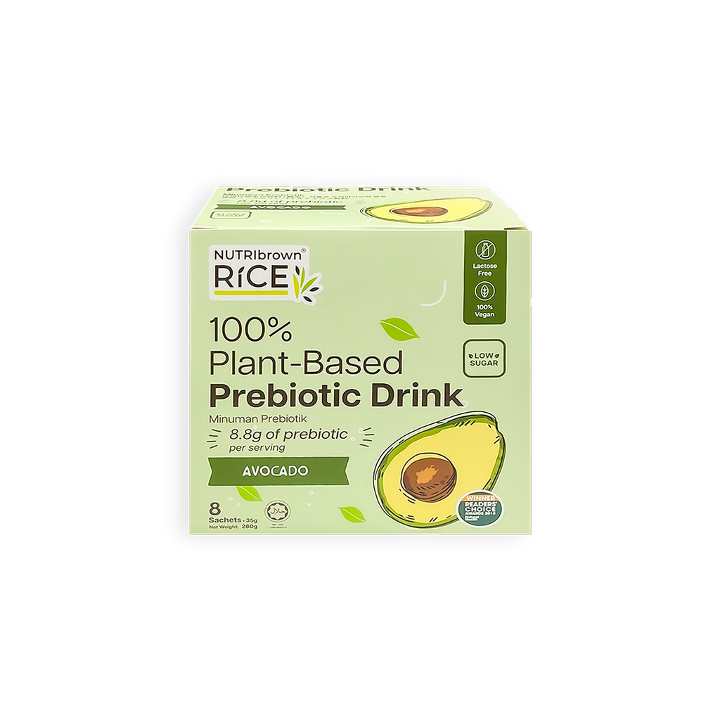 NutriBrown Rice 100% Plant-Based Prebiotic Drink – Avocado | 8.8g Prebiotic