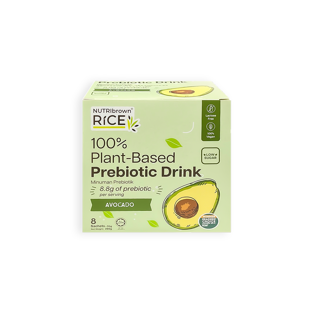 NutriBrown Rice 100% Plant-Based Prebiotic Drink – Avocado | 8.8g Prebiotic