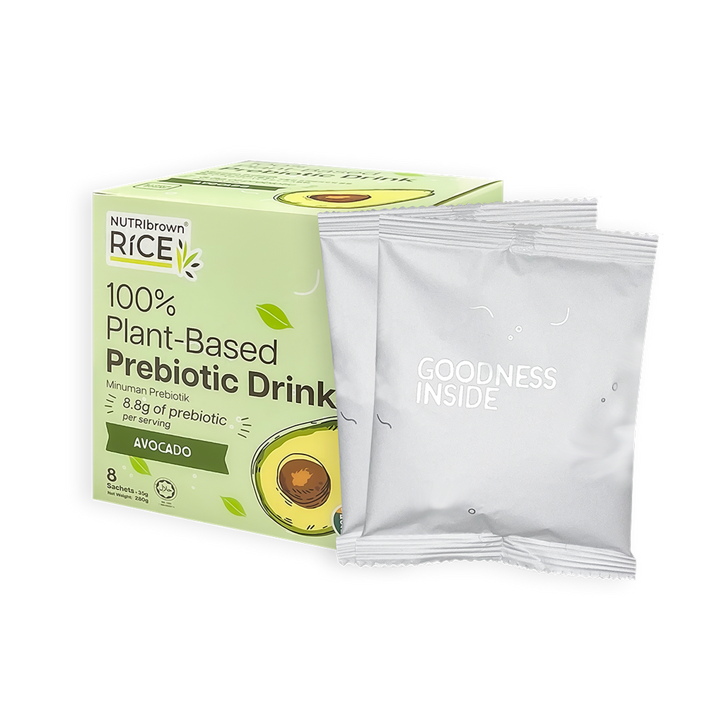 NutriBrown Rice 100% Plant-Based Prebiotic Drink – Avocado | 8.8g Prebiotic