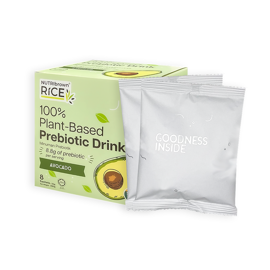 NutriBrown Rice 100% Plant-Based Prebiotic Drink – Avocado | 8.8g Prebiotic
