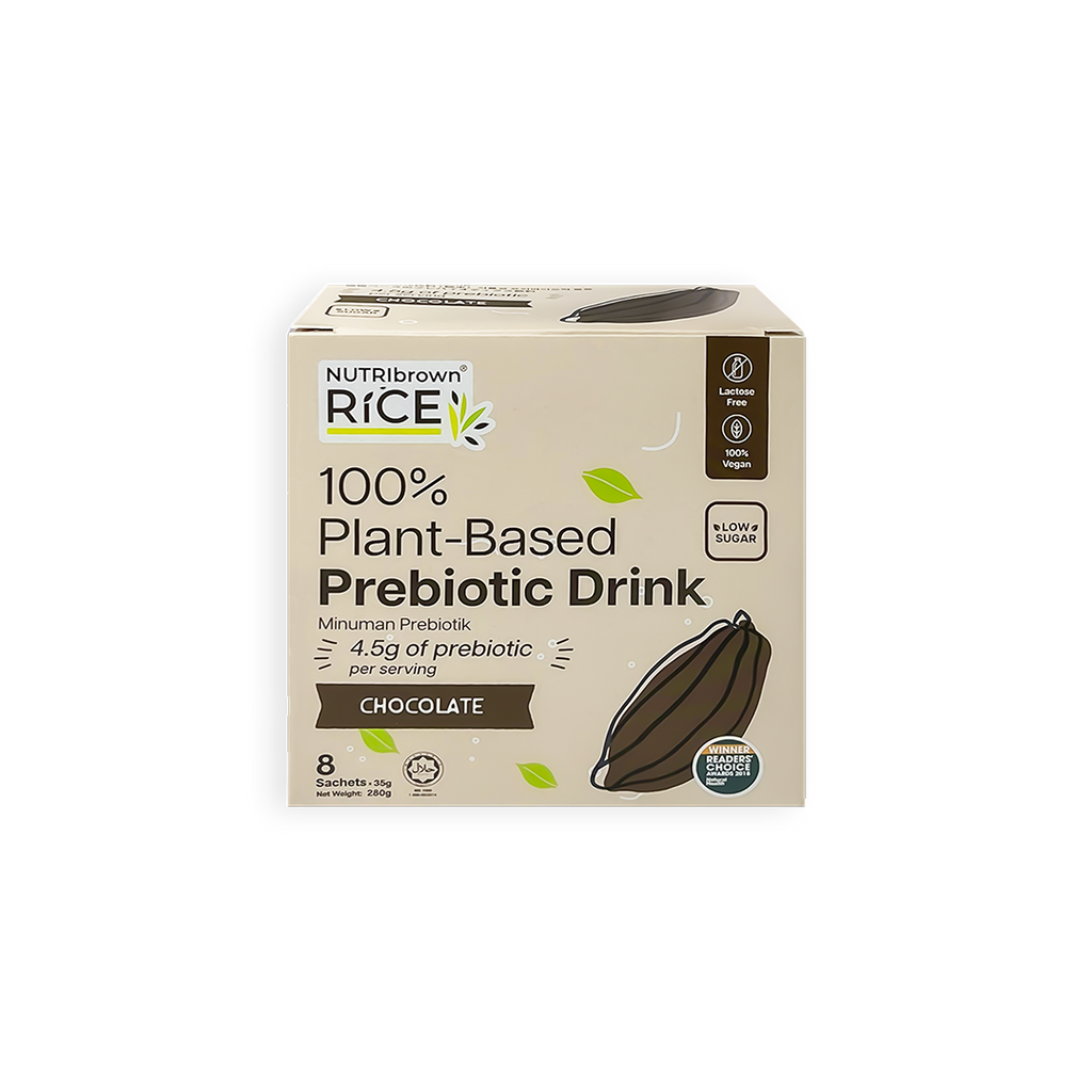 NutriBrown Rice 100% Plant-Based Prebiotic Drink – Chocolate | 4.5g Prebiotic