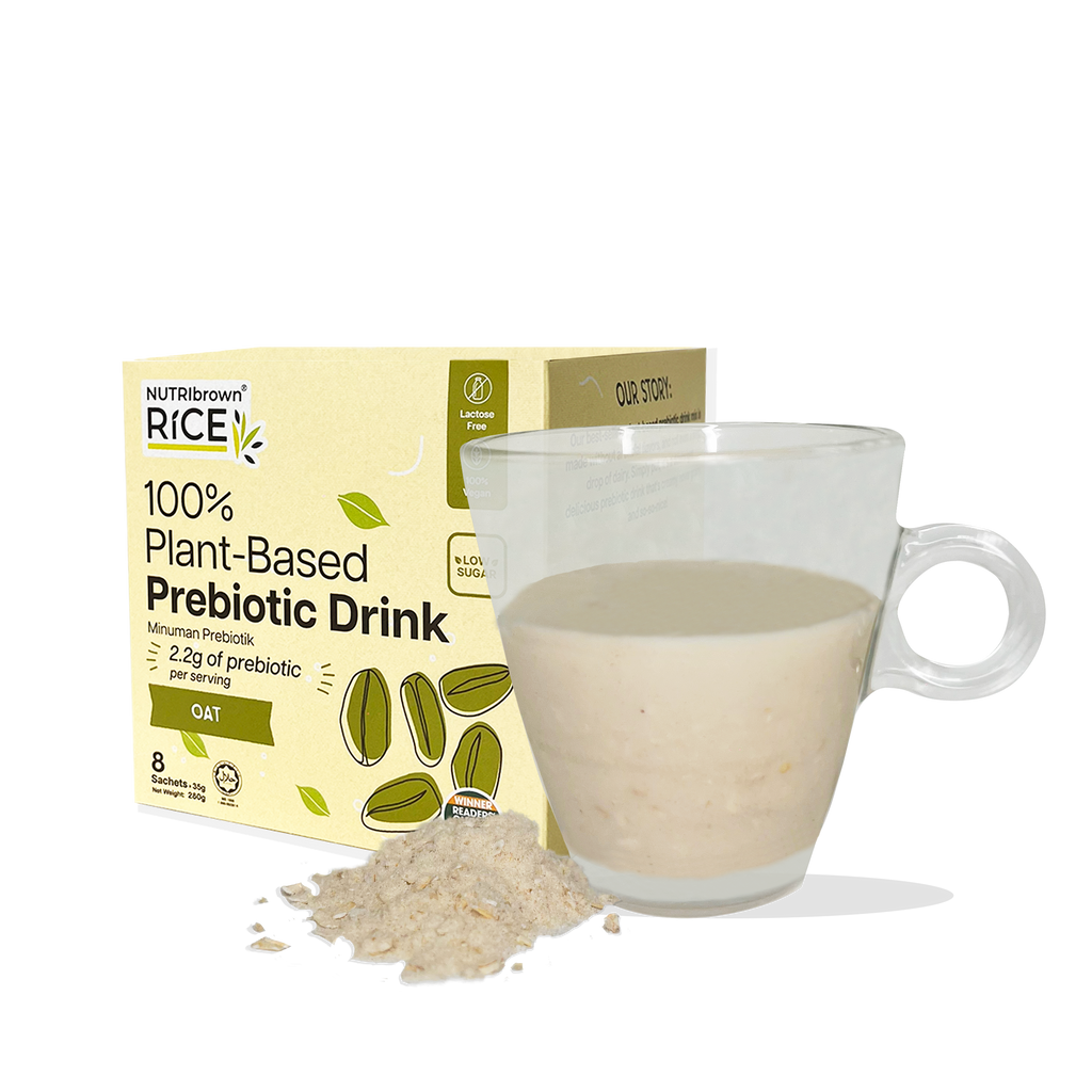 NutriBrown Rice 100% Plant-Based Prebiotic Drink – Oat | 2.2g Prebiotic