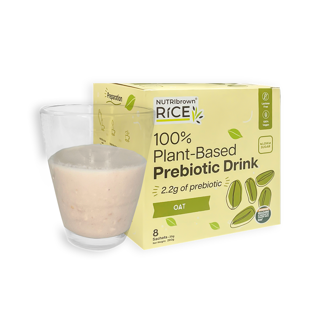NutriBrown Rice 100% Plant-Based Prebiotic Drink – Oat | 2.2g Prebiotic