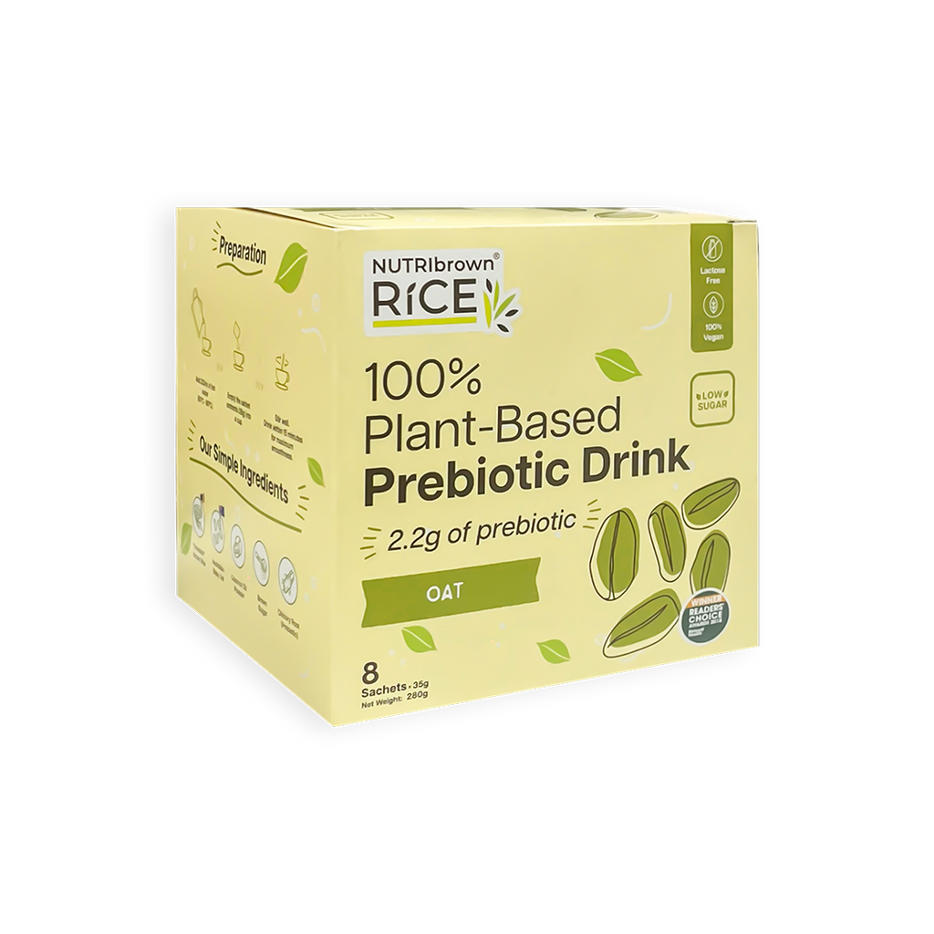 NutriBrown Rice 100% Plant-Based Prebiotic Drink – Oat | 2.2g Prebiotic