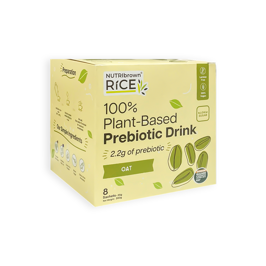 NutriBrown Rice 100% Plant-Based Prebiotic Drink – Oat | 2.2g Prebiotic