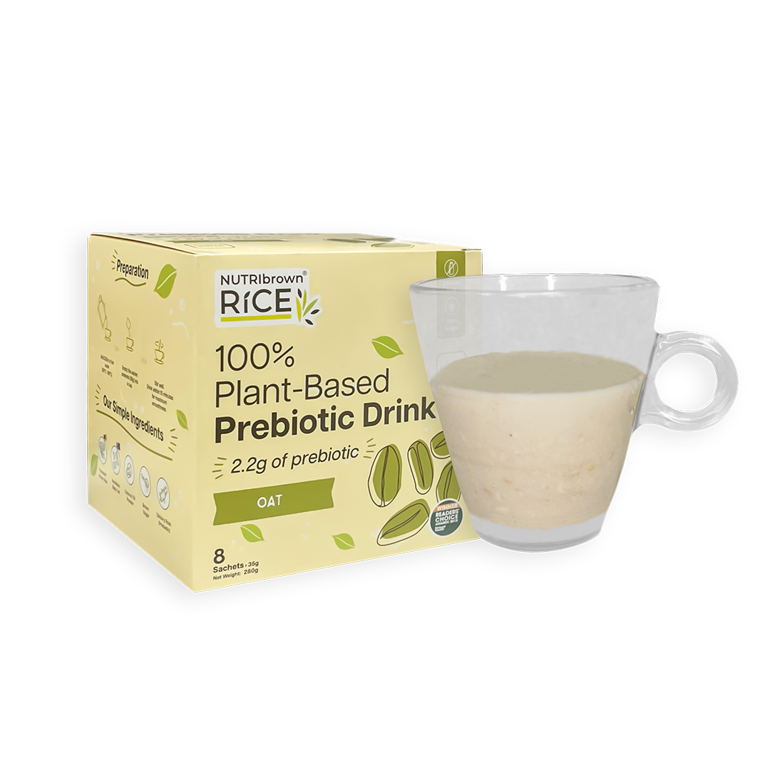 NutriBrown Rice 100% Plant-Based Prebiotic Drink – Oat | 2.2g Prebiotic