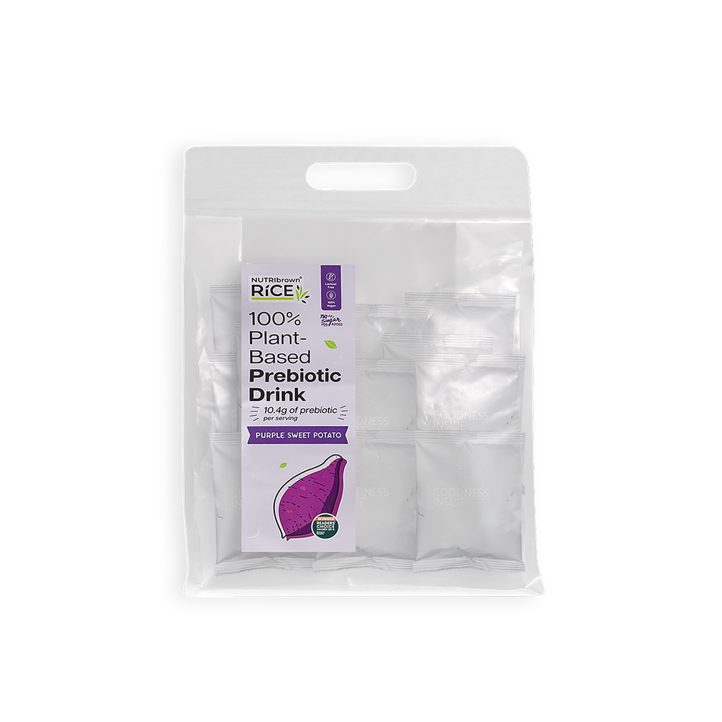 NutriBrown Rice 100% Plant-Based Prebiotic Drink – Purple Sweet Potato | 10.4g Prebiotic