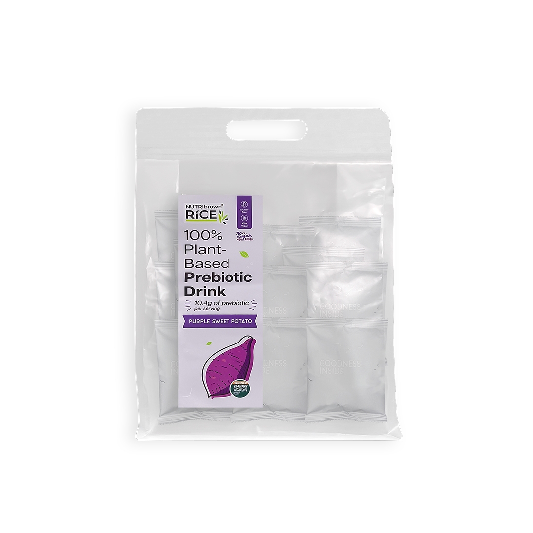 NutriBrown Rice 100% Plant-Based Prebiotic Drink – Purple Sweet Potato | 10.4g Prebiotic