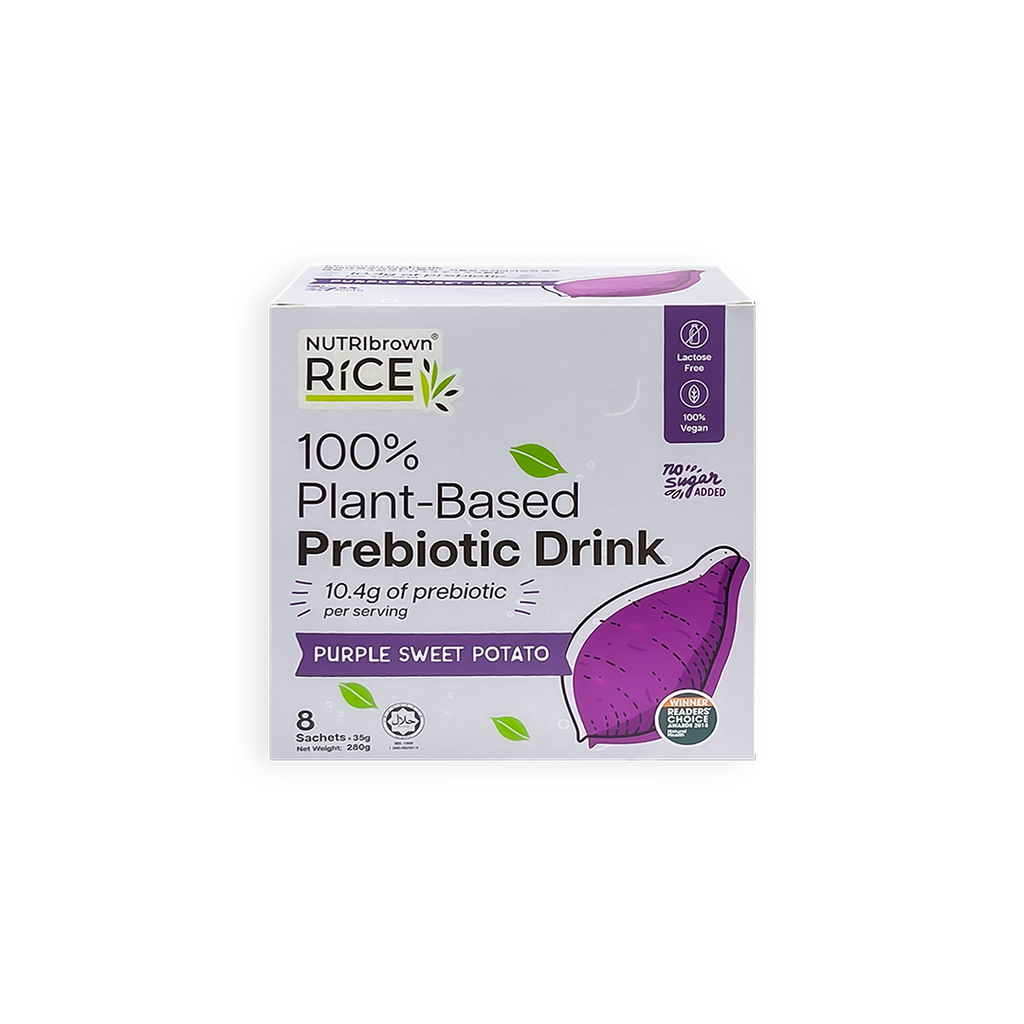NutriBrown Rice 100% Plant-Based Prebiotic Drink – Purple Sweet Potato | 10.4g Prebiotic