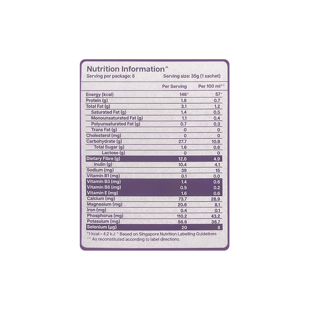 NutriBrown Rice 100% Plant-Based Prebiotic Drink – Purple Sweet Potato | 10.4g Prebiotic