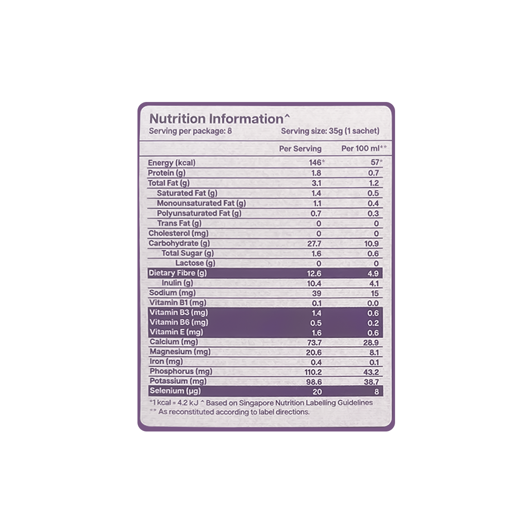 NutriBrown Rice 100% Plant-Based Prebiotic Drink – Purple Sweet Potato | 10.4g Prebiotic