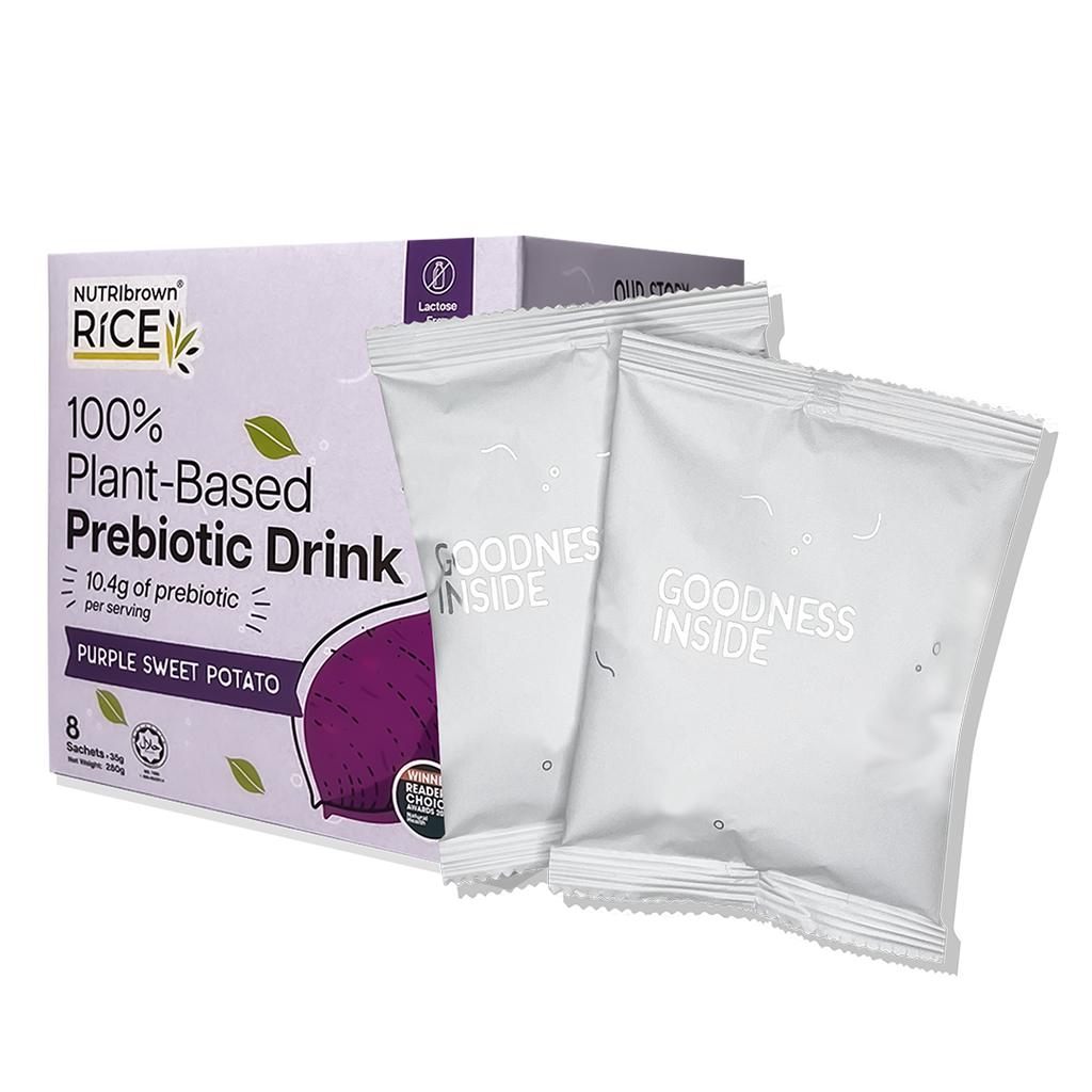 NutriBrown Rice 100% Plant-Based Prebiotic Drink – Purple Sweet Potato | 10.4g Prebiotic